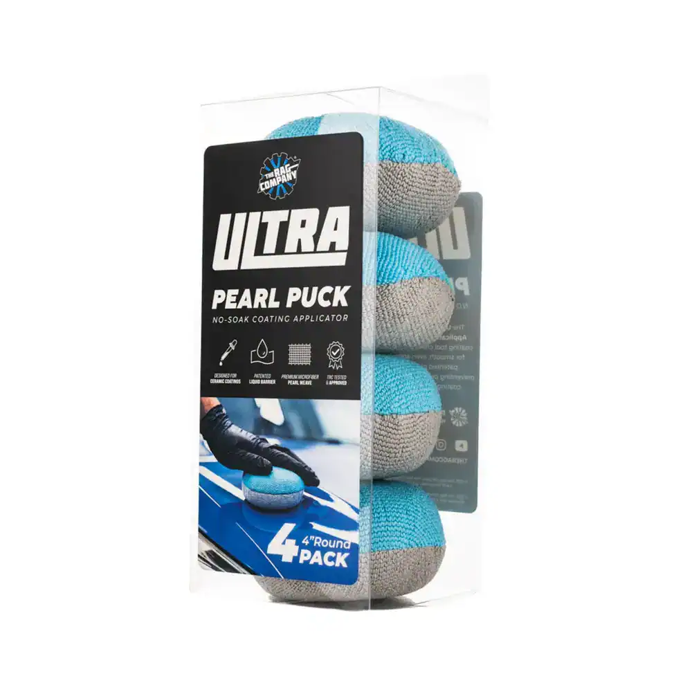 The Rag Company No Soak Ultra Pearl Puck Applicator - 4 Pack