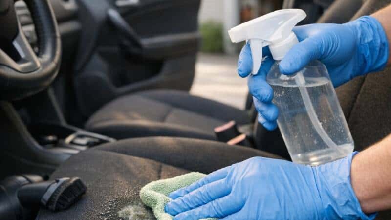 Schimmel in auto verwijderen zelf