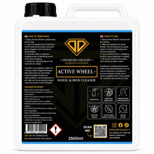 DETAILERS DELIGHT ACTIVE WHEEL+ – WHEEL & IRON CLEANER 2.5L