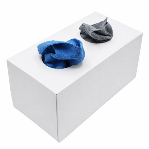 Hartley DISPENSER DOOS 50 X MICROVEZELDOEKEN BLAUW/GRIJS 38 X 38 CM