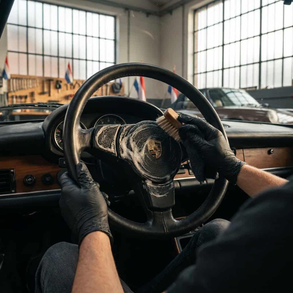 Stuur reinigen auto